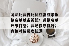 Leyu Sports-关于国际比赛日比利亚雷亚尔调整名单以备英超；调整名单环节打磨；赛场秩序良好；身体对抗强度拉满的信息